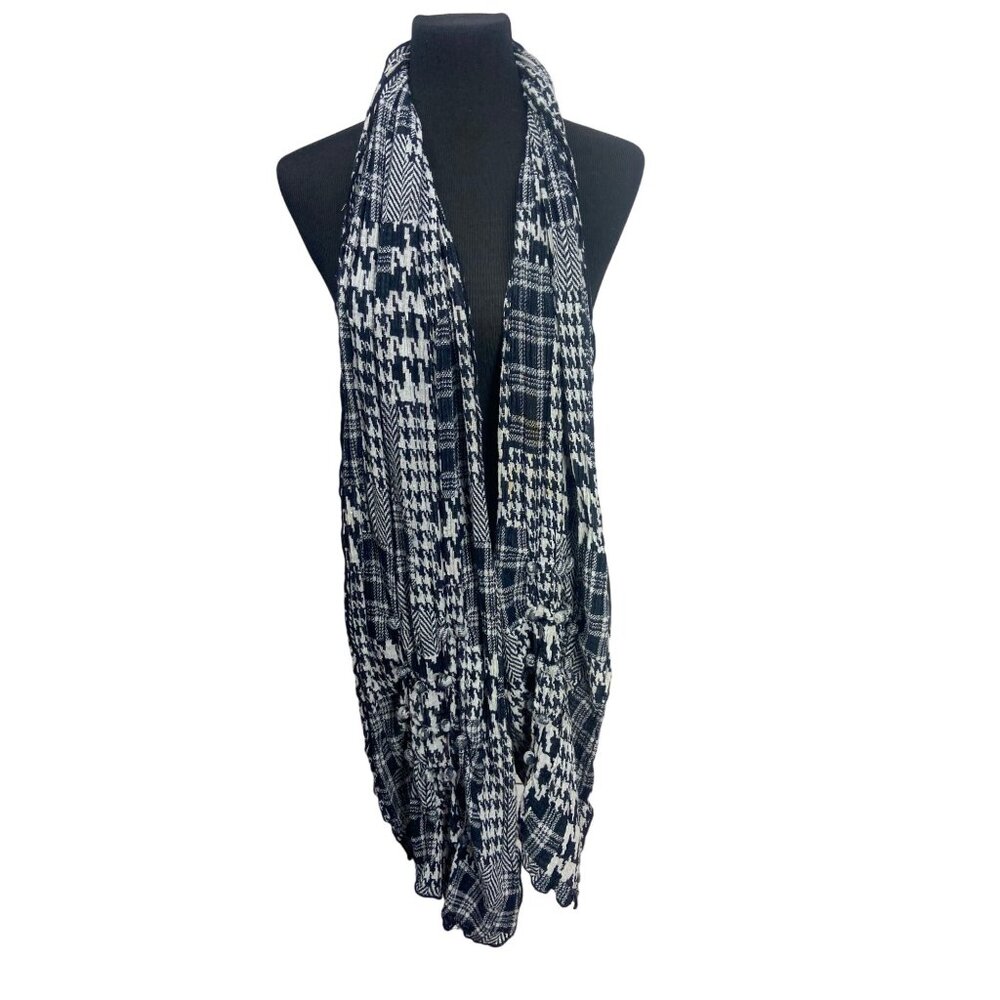Coldwater Creek Women's Herringbone Houndstooth Long Wrap‎ Scarf